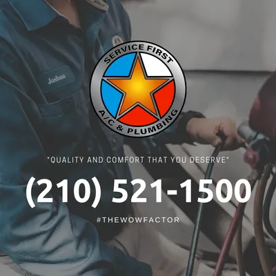 Service First AC and Heating Logo