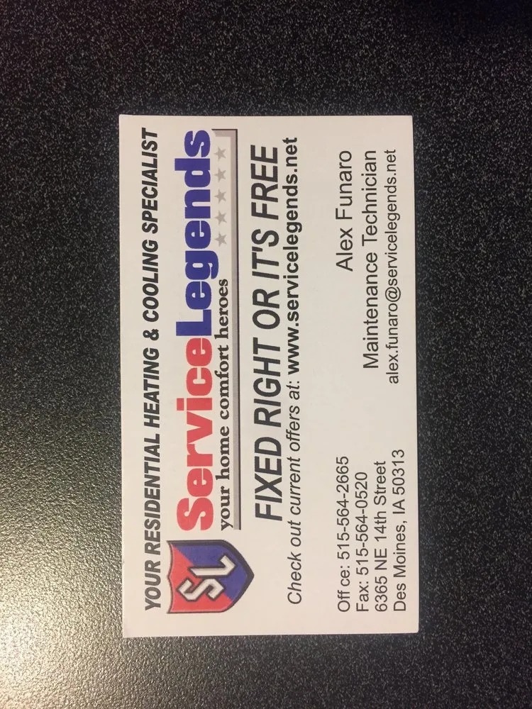 Slide of Service Legends