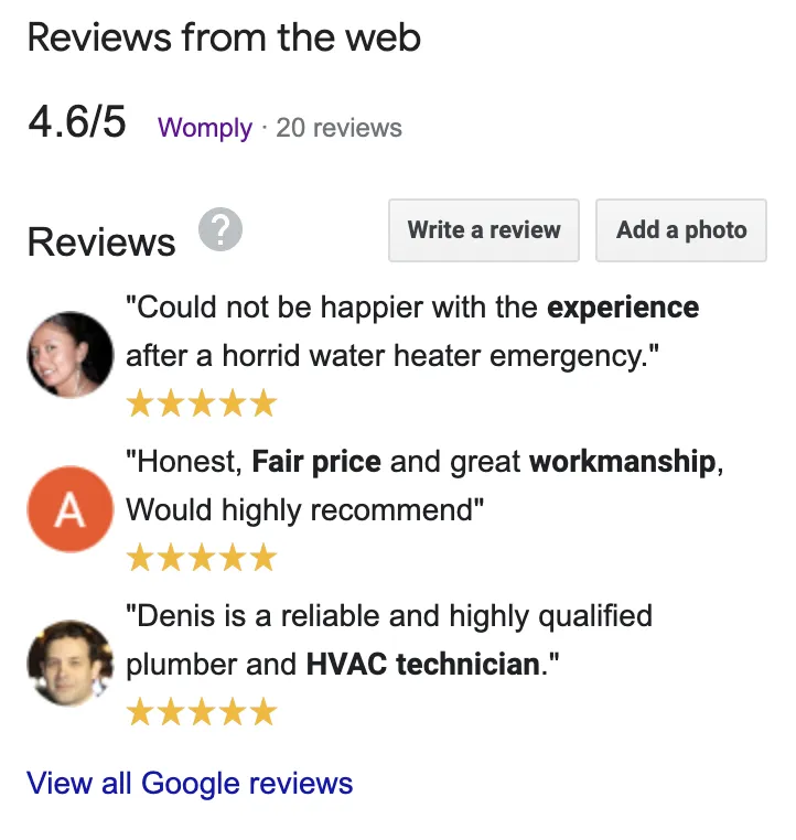 Slide of Service Tech Plumbing Heating &Cooling