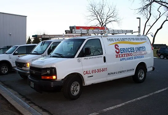 Slide of Services United HVAC