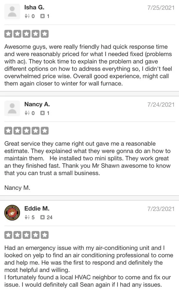 Slide of Shawn's Air Conditioning & Heating