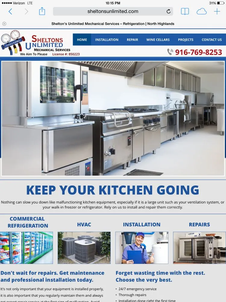 Slide of Shelton's Unlimited Mechanical Services