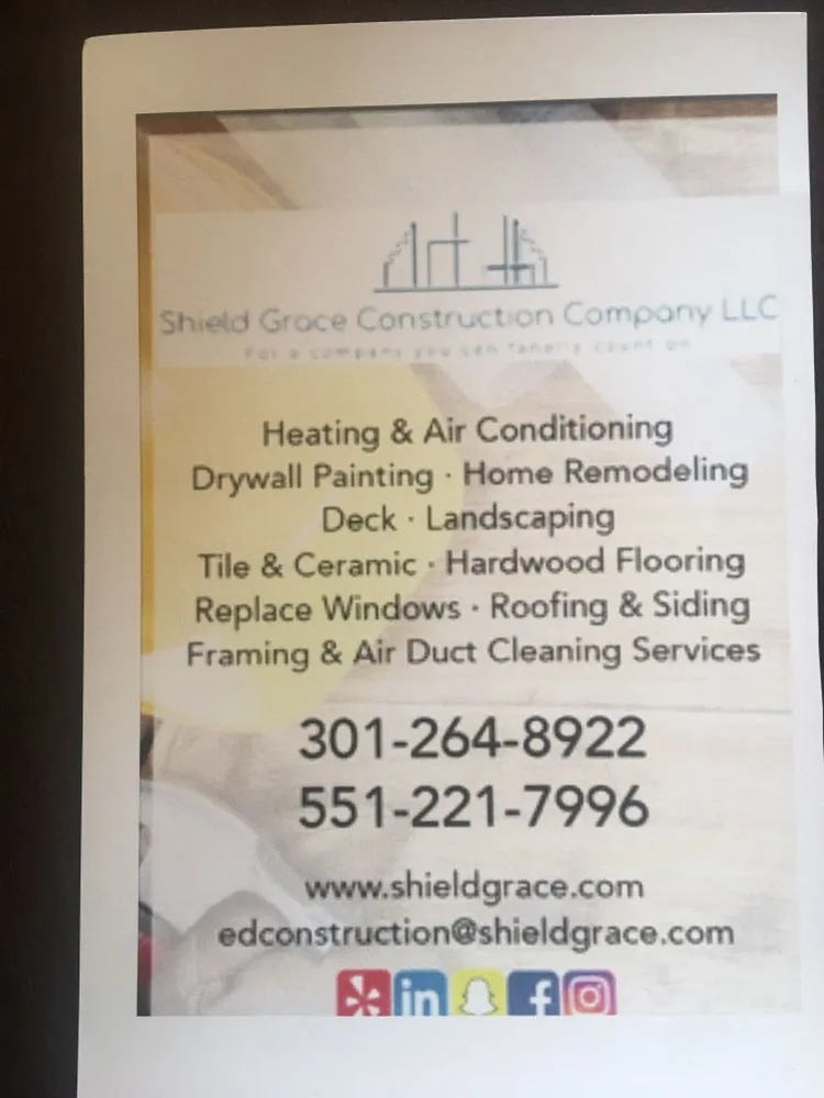 Slide of Shield Grace Construction Company