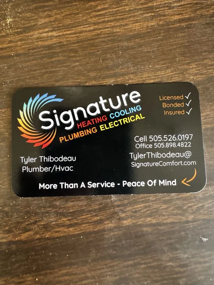 Slide of Signature Heating, Cooling & Plumbing