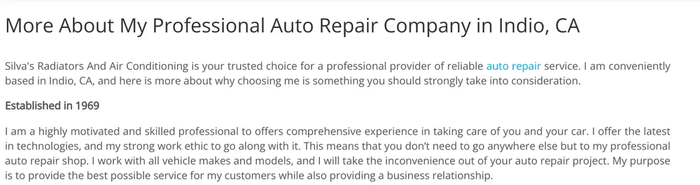 Slide of Silva's Radiators and Air Conditioning