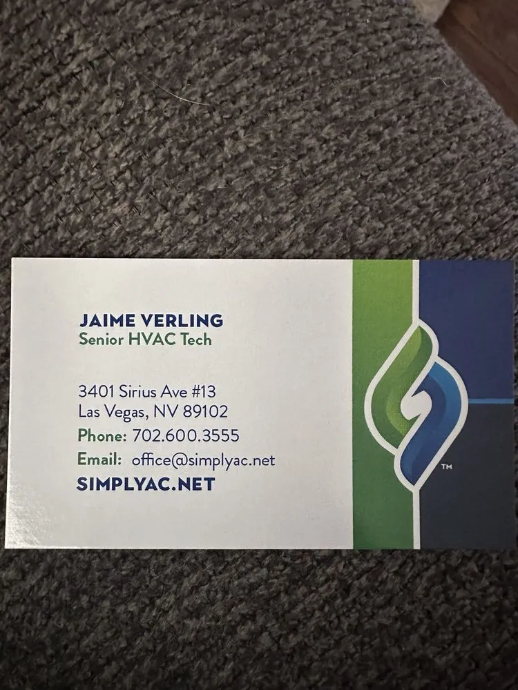 Slide of Simply Cooling Heating Plumbing