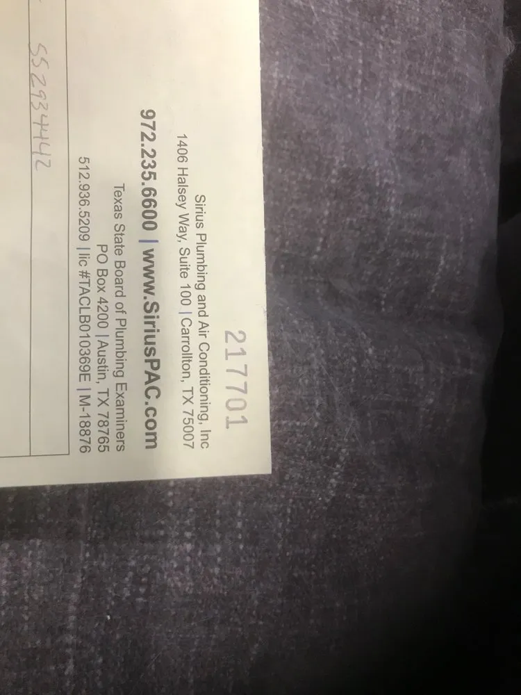 Slide of Sirius Plumbing and Air Conditioning