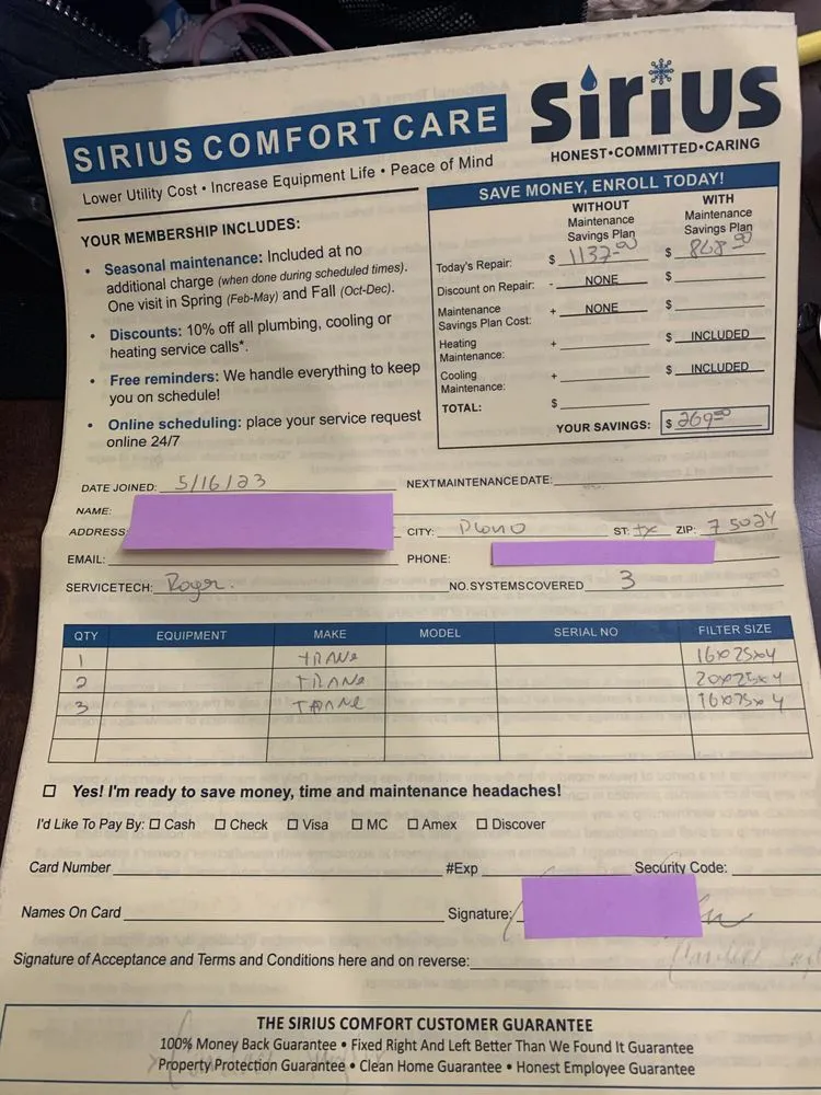 Slide of Sirius Plumbing and Air Conditioning