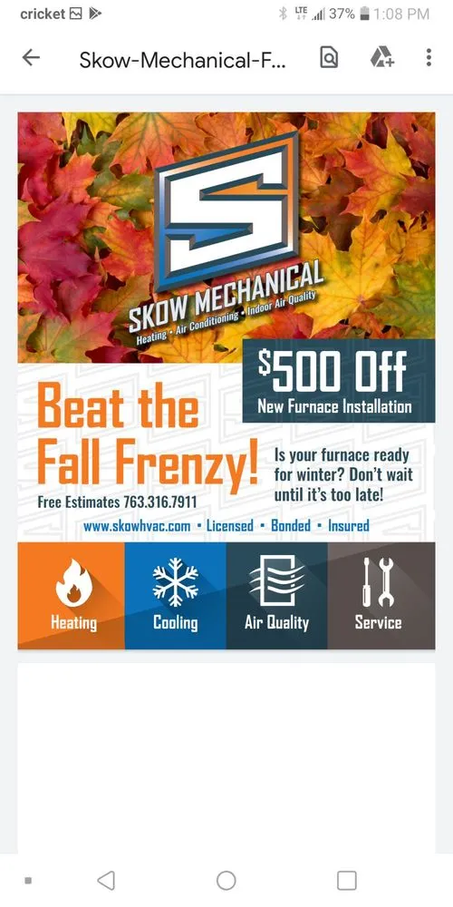 Slide of Skow Heating and Cooling