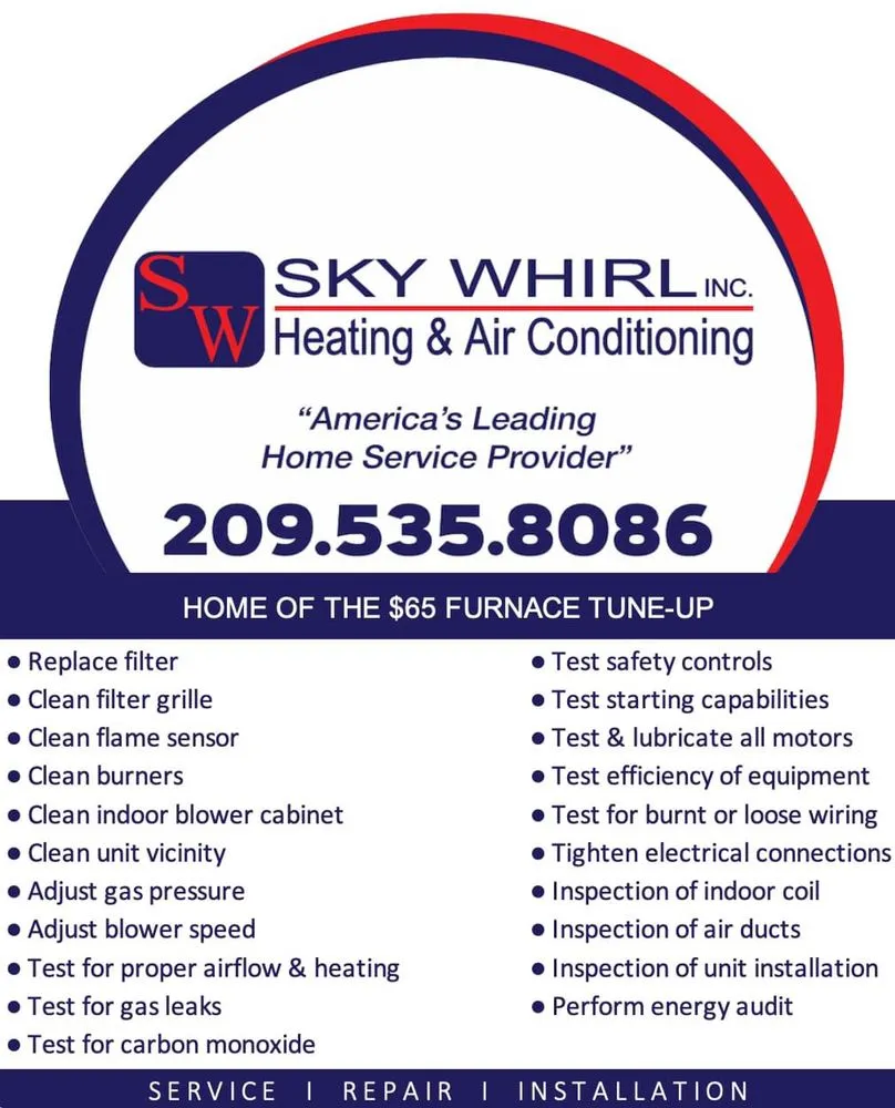 Slide of Sky Whirl Inc. Heating & Air Conditioning
