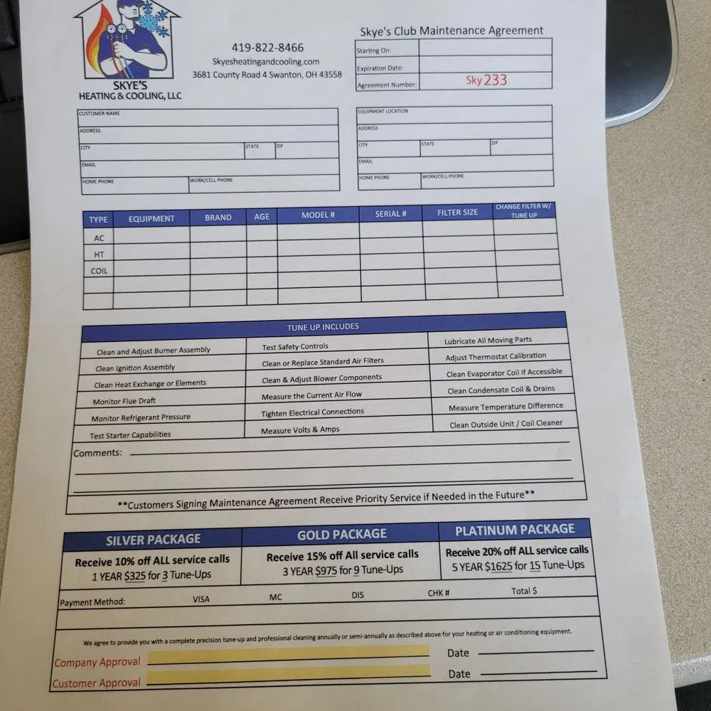 Slide of Skye's Heating and Cooling