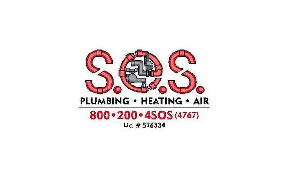SOS Plumbing Heating & Air Conditioning Logo