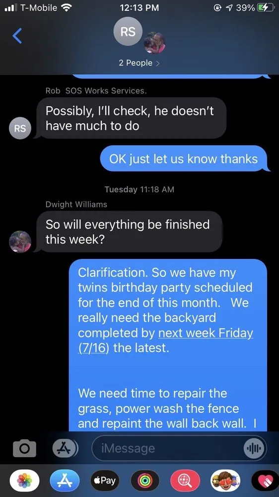 Slide of SOS Work Services