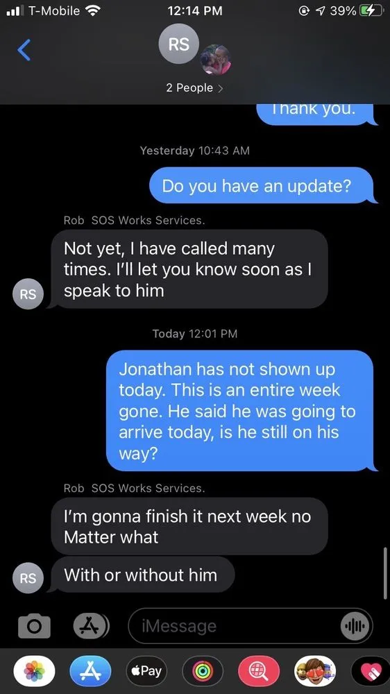 Slide of SOS Work Services