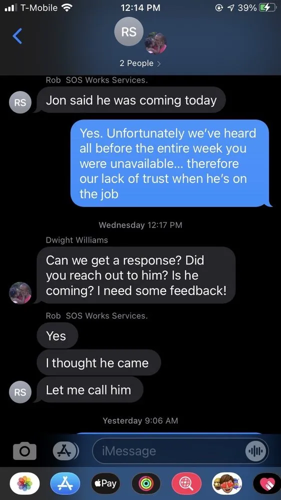 Slide of SOS Work Services