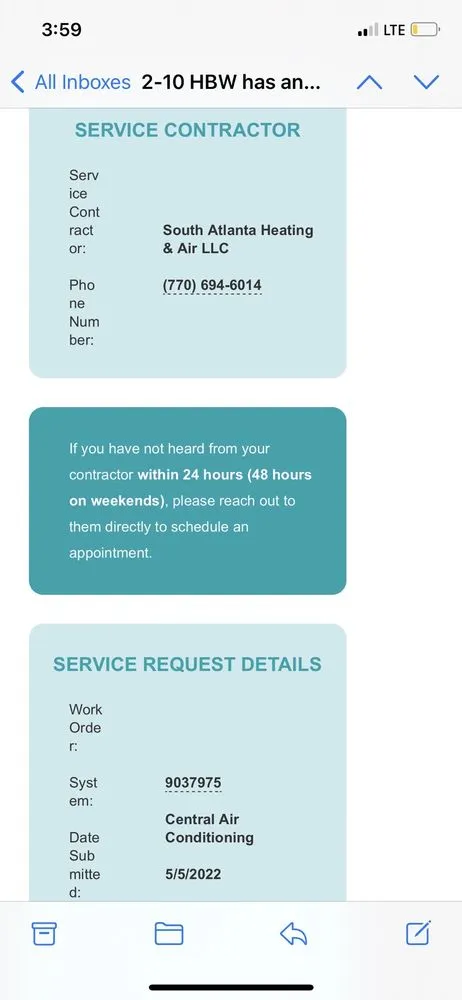 Slide of South Atlanta Heating and Air