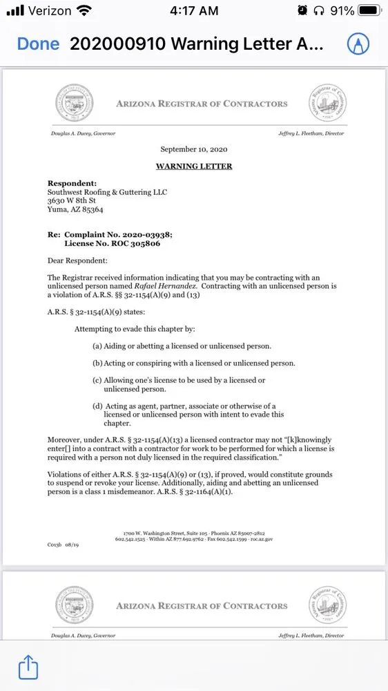 Slide of Southwest Roofing & Cooling