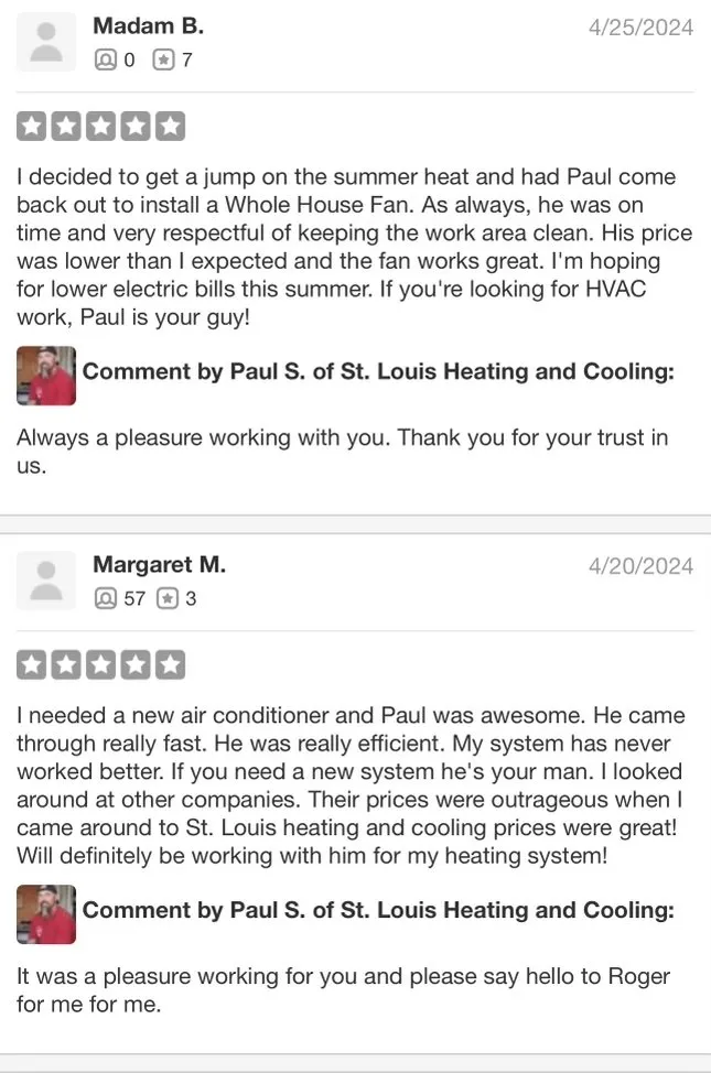 Slide of St. Louis Heating and Cooling