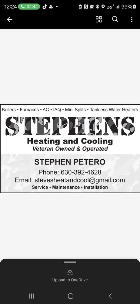 Slide of Stephens Heating and Cooling
