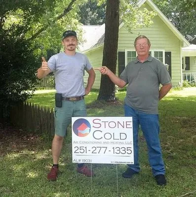 Stone Cold Air Conditioning and Heating Logo