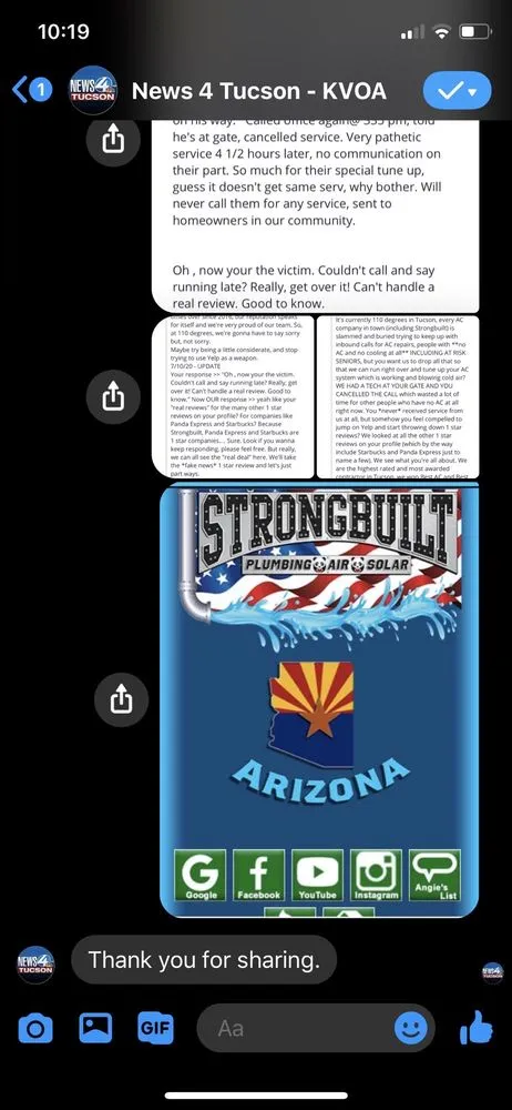 Slide of Strongbuilt Plumbing & Air