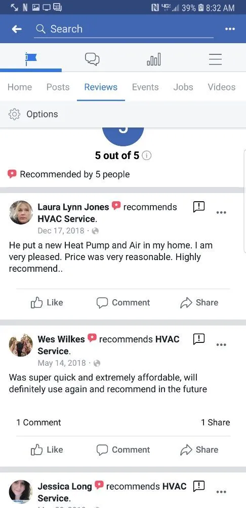 Slide of Stump's HVAC