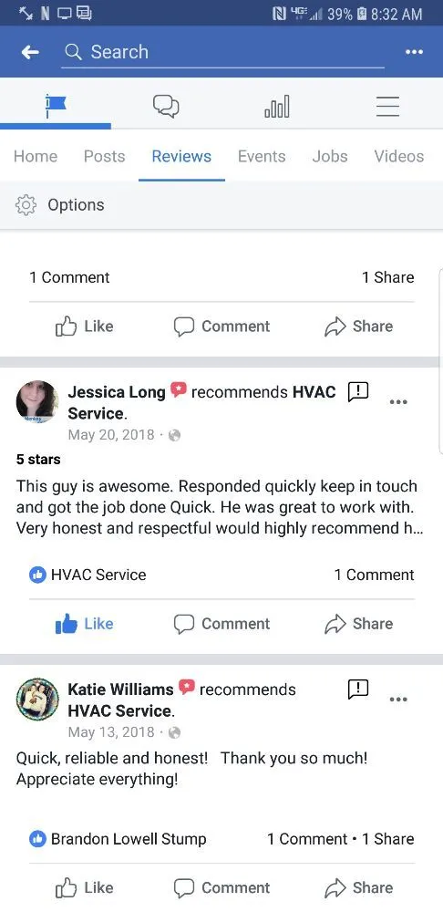 Slide of Stump's HVAC