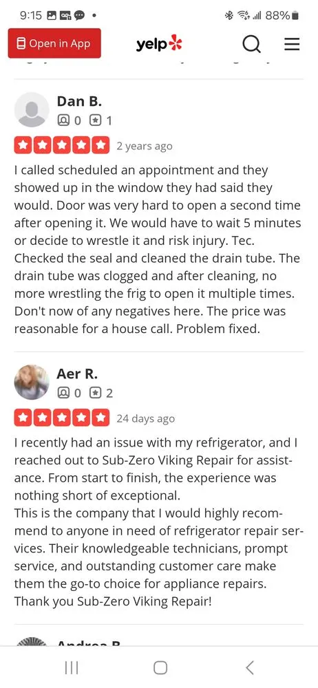 Slide of Sub-Zero Viking Repair