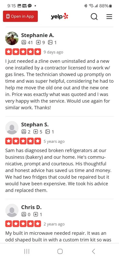 Slide of Sub-Zero Viking Repair