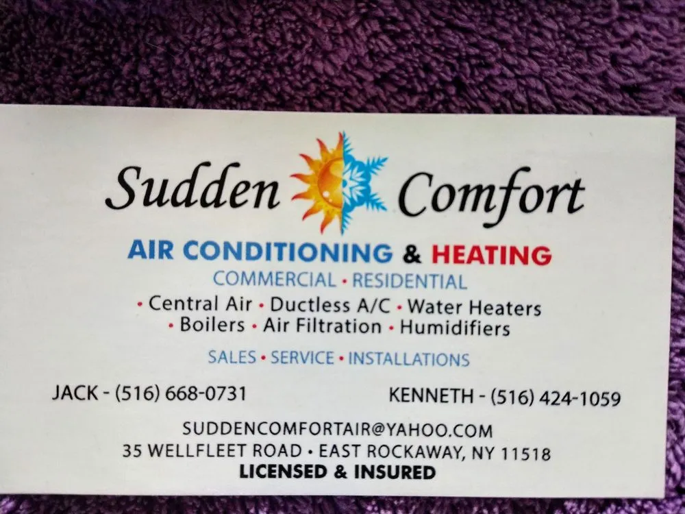 Slide of Sudden Comfort Air Conditioning & Heating