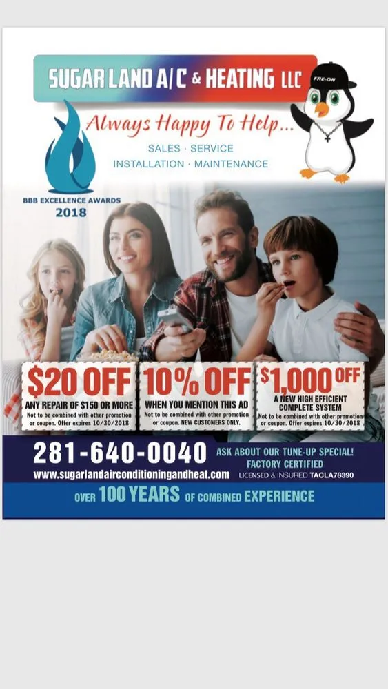 Slide of Sugar Land AC and Heating