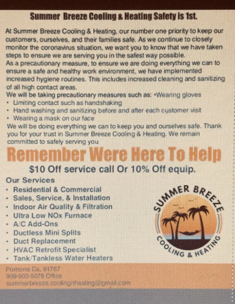 Slide of Summer Breeze Cooling & Heating