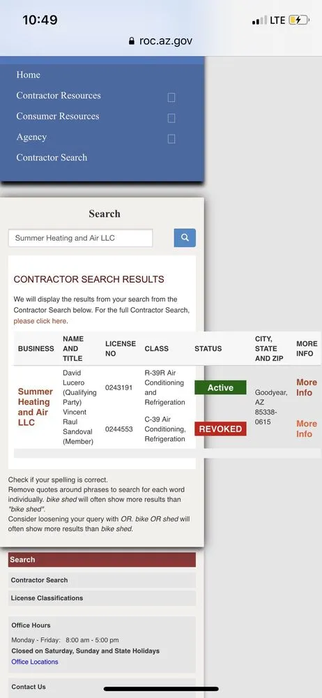 Slide of Summer Heating and Air