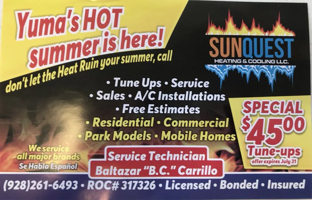 Slide of SunQuest Heating and Cooling