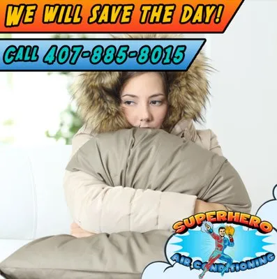 Super hero Air conditioning Logo