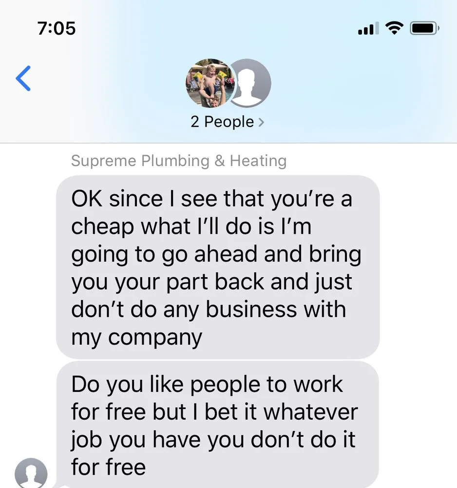 Slide of Supreme Plumbing & Heating