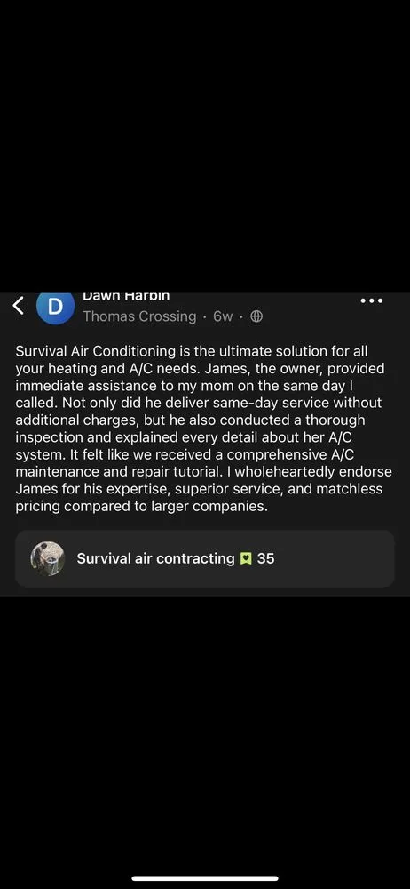 Slide of Survival air contracting & mechanical Repair