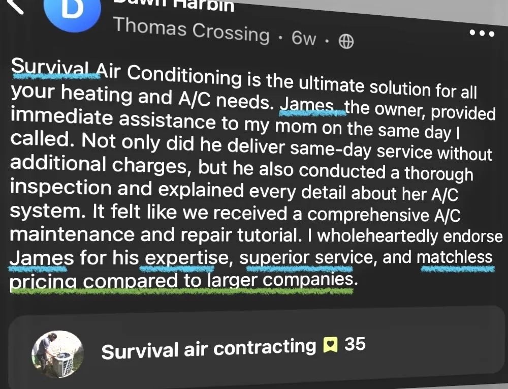 Slide of Survival air contracting & mechanical Repair