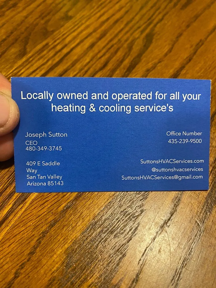 Slide of Sutton's HVAC Services
