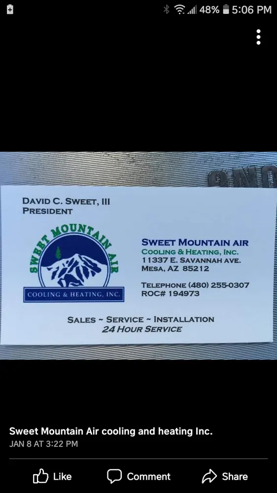 Slide of Sweet Mountain Air Cooling & Heating