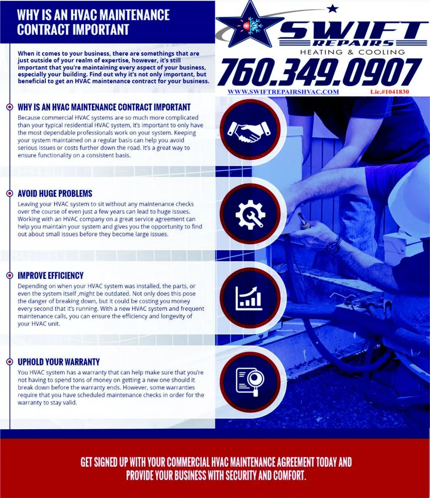 Slide of Swift Repairs Heating and Cooling