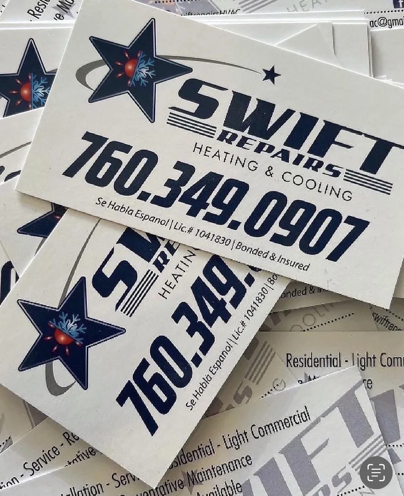 Slide of Swift Repairs Heating and Cooling