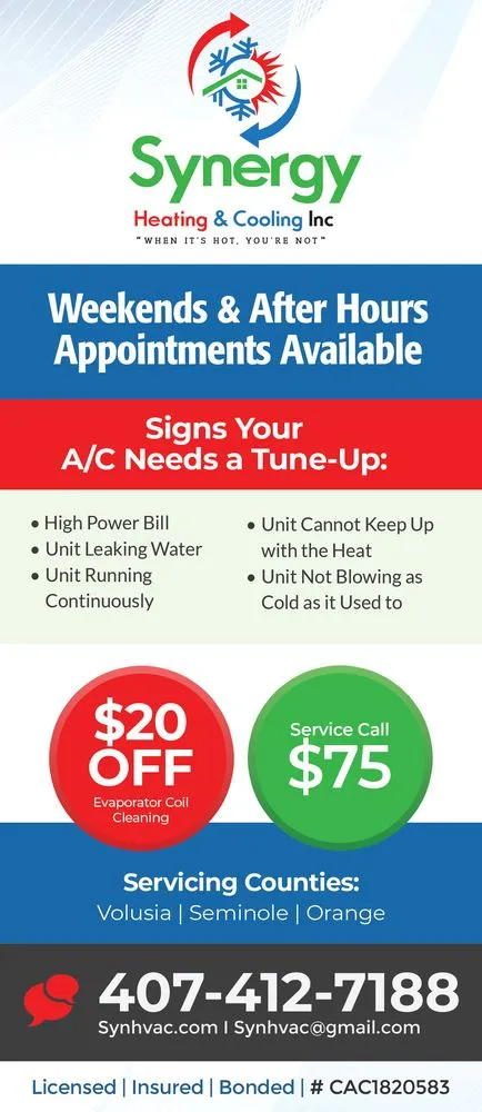 Slide of Synergy Heating and Cooling