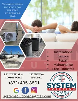 System Solution Air Conditioning and Heating Logo