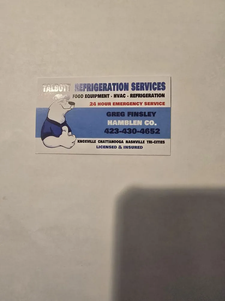 Slide of Talbott Refrigeration Services