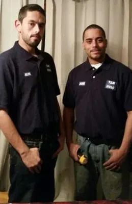 Tech & Mech Plumbing Heating And Air Conditioning Logo