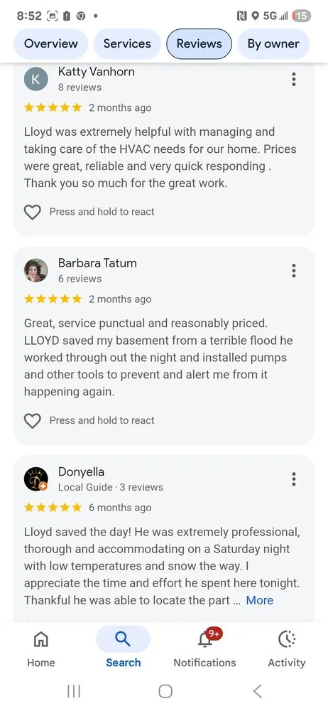 Slide of Technical Heat, Air And General Maintenance