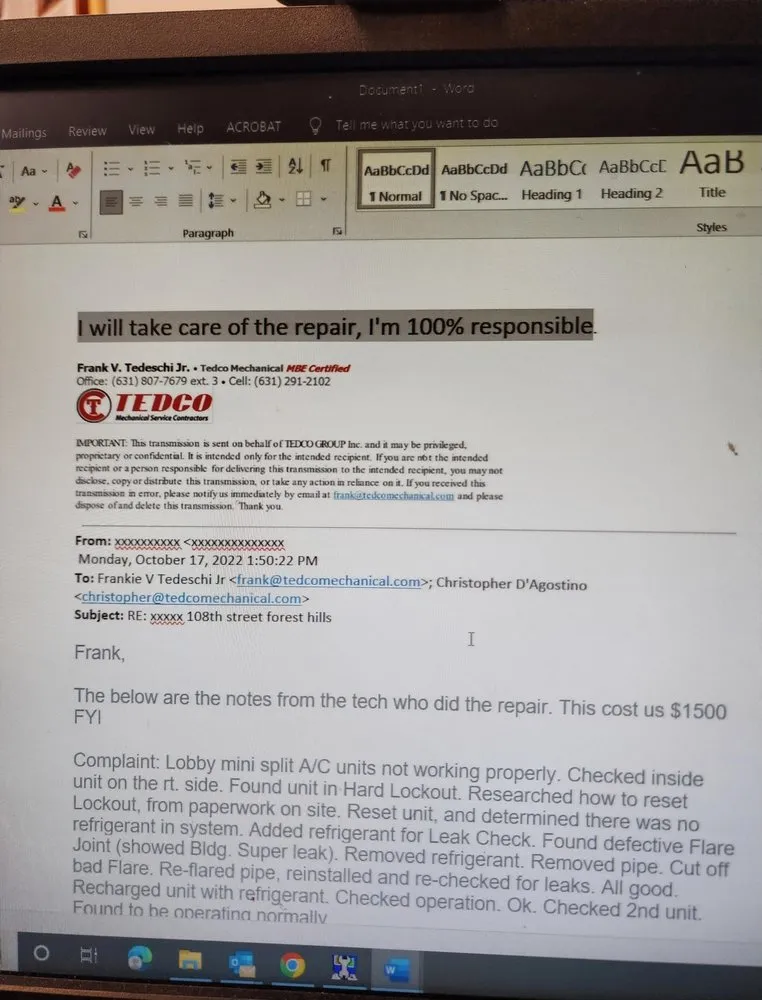 Slide of Tedco Mechanical