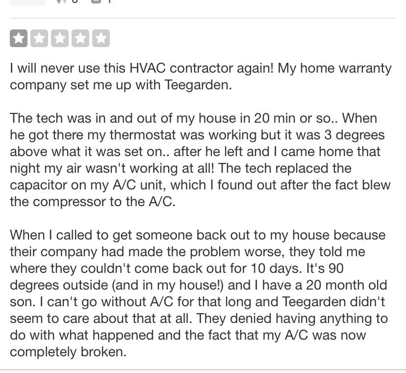 Slide of Teegarden Heating & Air