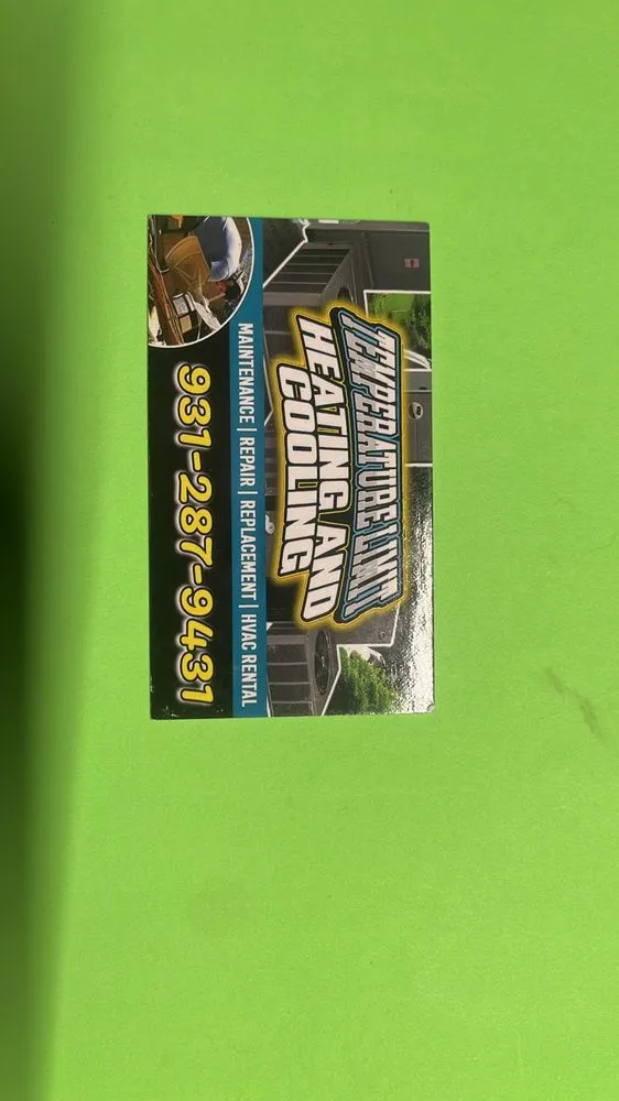 Slide of Temperature Limit Heating and Cooling